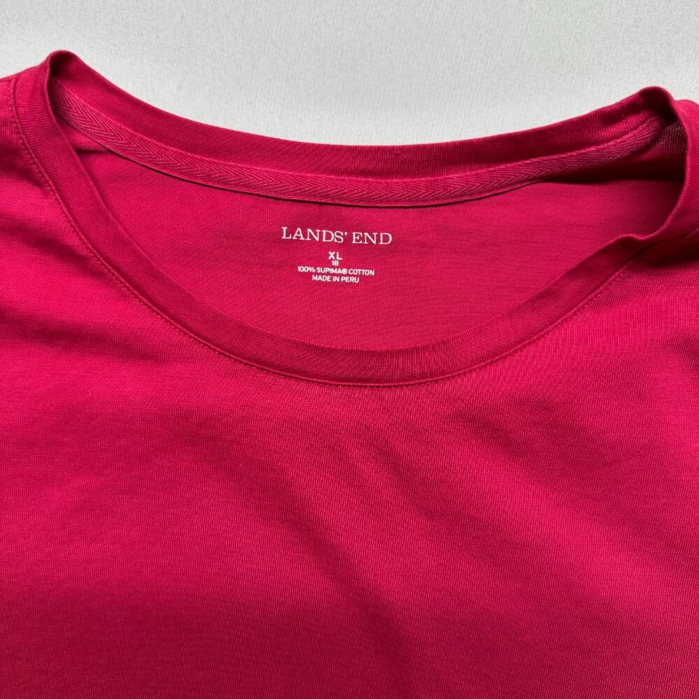 Lands’ End Women’s Supima Cotton Long Sleeve Tee | Size XL - Picture 2 of 7